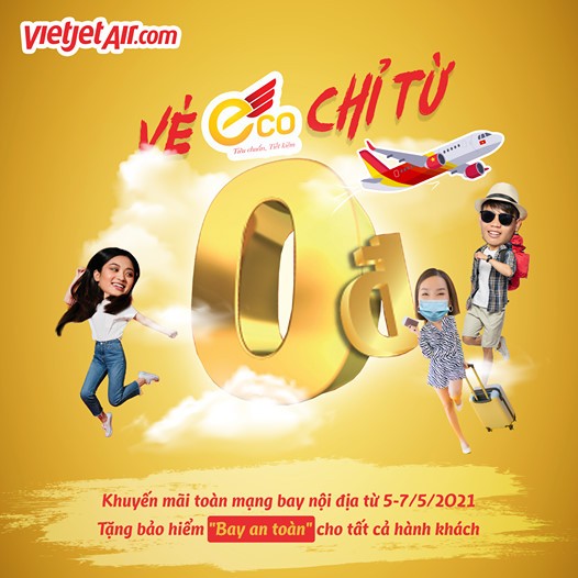 Vietjet Air đang triển khai chương trình giá vé 0 đồng